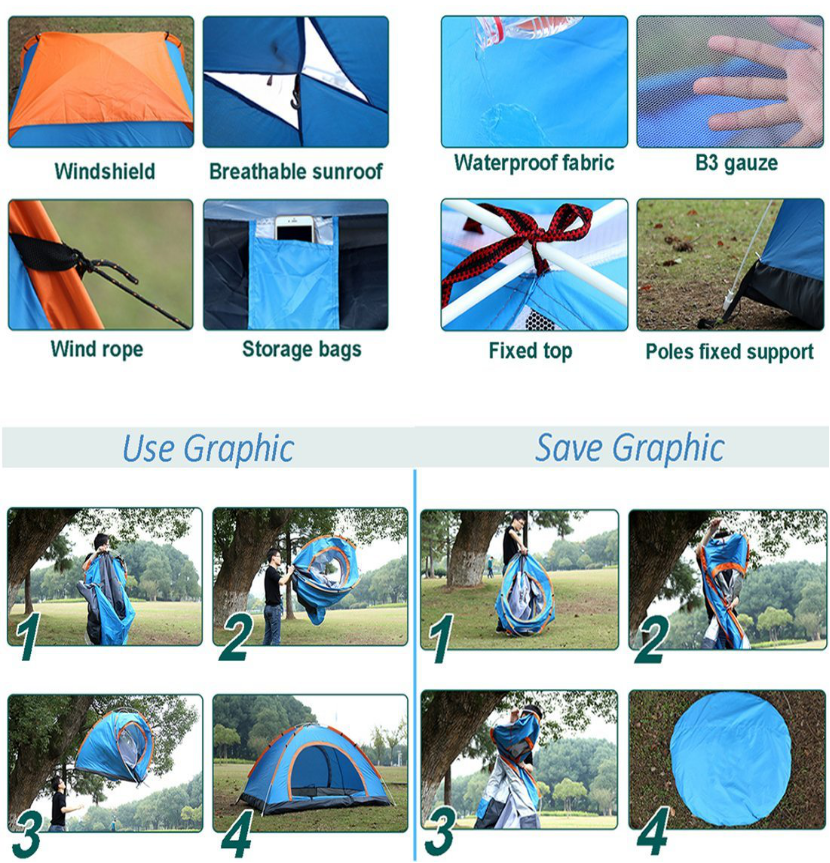 Auto open camping tent MEIQI