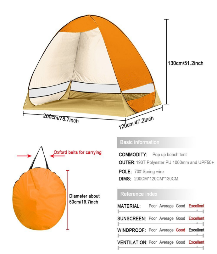 Beach Tent Details MEIQI 01